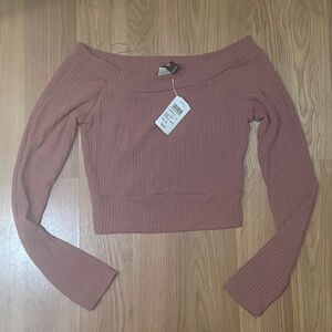 Off the Shoulder Pink Tube Top